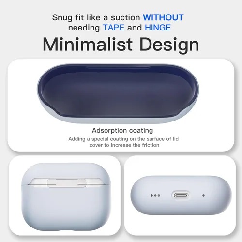 Vista 11 de VEIRRW for AirPods Pro 3 Case,Full Protective Hybrid Silicone Semi Hard Shell Triple Layer case Compatible with AirPods Pro 3rd Generation 2025