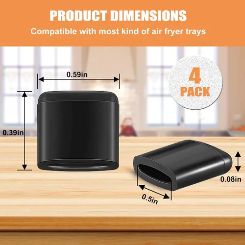 Vista 2 de GCQ Parachoques de goma para freidora de aire, 4 piezas de repuesto, puntas de goma, gomas de silicona, pestañas para pies, accesorios para Power