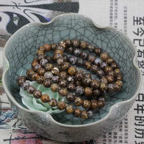 Vista 28 de Amandastone Pulsera elástica de cuentas redondas de 0.315 in con piedras preciosas naturales de 7 pulgadas