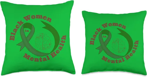 Vista 3 de R.CarterCreates Black Women in Mental Health - Almohada de 16 x 16 pulgadas, multicolor