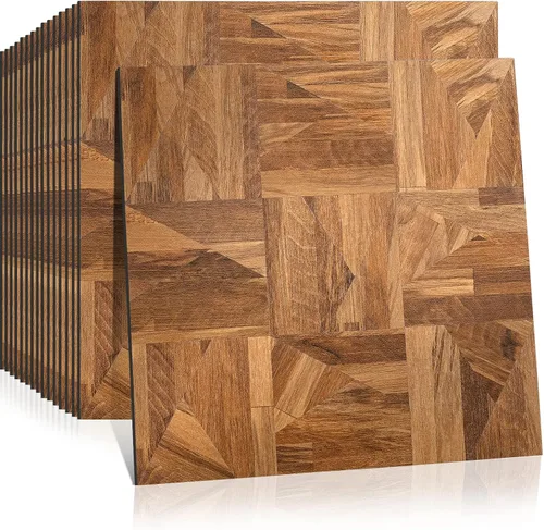 Vista 10 de Midcard 8 hojas de azulejos de mosaico de cocina para despegar y pegar como salpicadero de PVC, decoración de pared de cocina. Madera gris negro