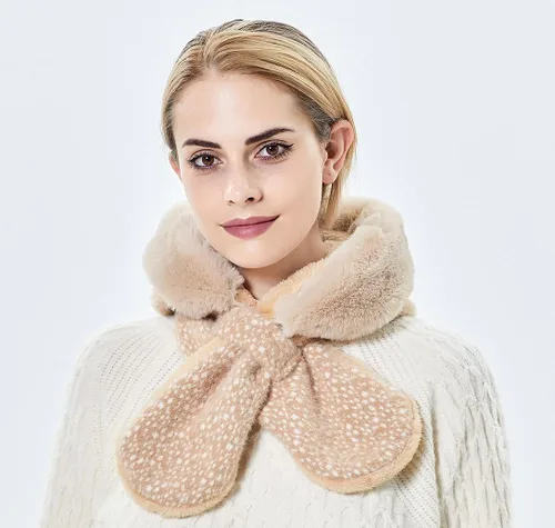 Vista 4 de Gorros de invierno para mujer, pasamontañas, bufanda, para clima frío, conjunto para mujer, gorro con capucha