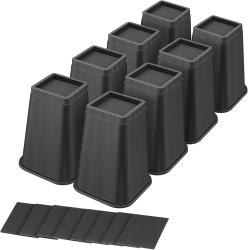 Vista 12 de shouwuhho Elevador de Cama de 8 Pulgadas de Alta Resistencia, Elevador de Muebles de 12" 8" 4" para Mesa, Pata de Escritorio, Sofá, Sofá Cama