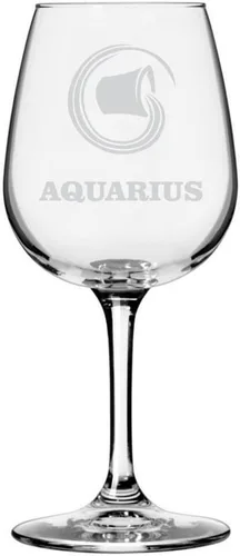 Vista 6 de Símbolo del zodiaco grabado multiusos 12.75oz Copa de vino Géminis