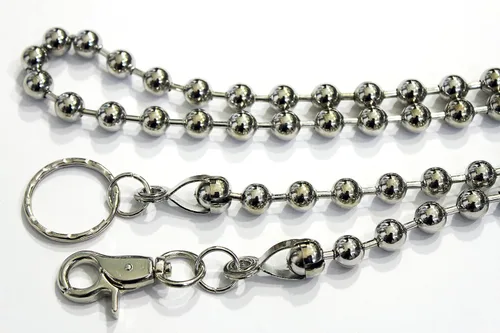 Vista 9 de TFJ - Llavero de metal para hombre (tamaño grande), diseño de bolas, extra largo