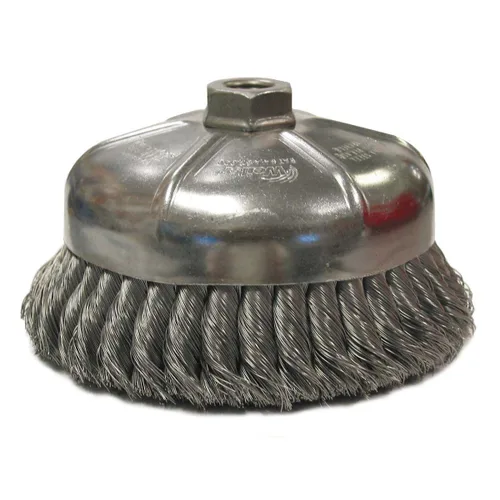 Vista 14 de Weiler 13286 Cepillo de alambre de alambre de una hilera de 2-3/4 pulgadas, relleno de acero de 0.020 pulgadas, tuerca UNC de 5/8"-11, fabricado
