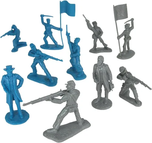 Vista 5 de BMC Civil War Plastic Army Men - 26 figuras de soldado de la batalla de Appomattox