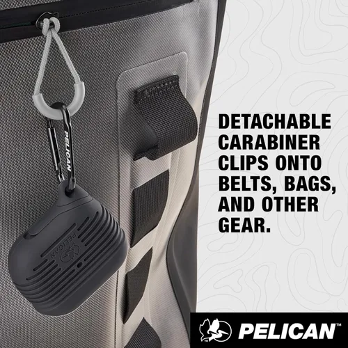 Vista 4 de Pelican Protector - Funda compatible con AirPods Pro 3 con mosquetón negro [carga inalámbrica] [protección MIL-STD] Funda de silicona suave
