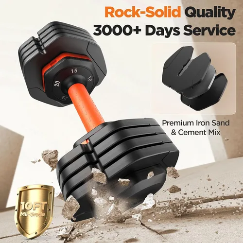Vista 6 de 2026 FDB2 Updated Adjustable Dumbbell Set of 2, 5-in-1/10-in-1 Weights Dumbbell Set with Storage Box, 25lbs/55lbs Adjustable Weights with Anti-slip