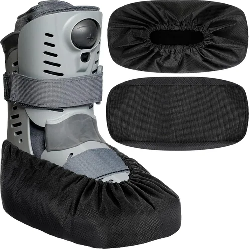 Vista 11 de Shyyween 2 piezas de fundas para botas de caminar Air Cam para fracturas médicas, fundas impermeables para botas de yeso, fundas para zapatos