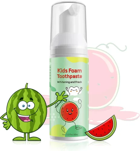 Vista 7 de Pasta de dientes de espuma para niños, 4 paquetes de pasta de dientes de espuma para cepillo de dientes eléctrico en forma de U, pasta de dientes