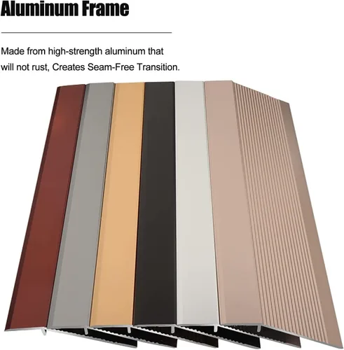 Vista 4 de Doorway Uneven Floor Transition Strip, 90-150cm Long Floor Transition Strip,10cm Extra Wide Door Threshold ramp,self-Adhesive Carpet Edge,Easy to