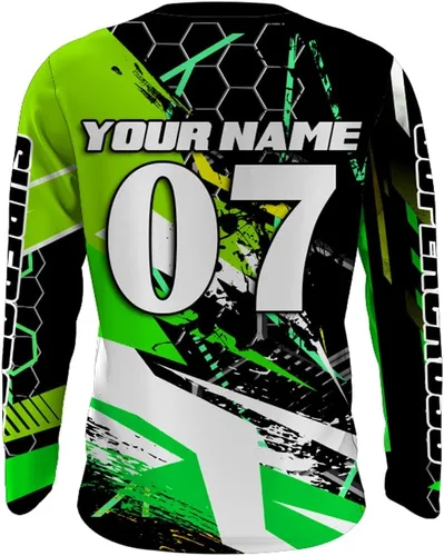 Vista 3 de PIONAMZIOZ Camiseta Supercross personalizada UPF30+ para jóvenes, hombres y mujeres, Xtreme SX, camiseta de carreras de manga larga