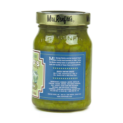 Vista 3 de Mrs. Renfro's Mild Chow Chow No HFCS, 16-oz Jar (Pack of 2)