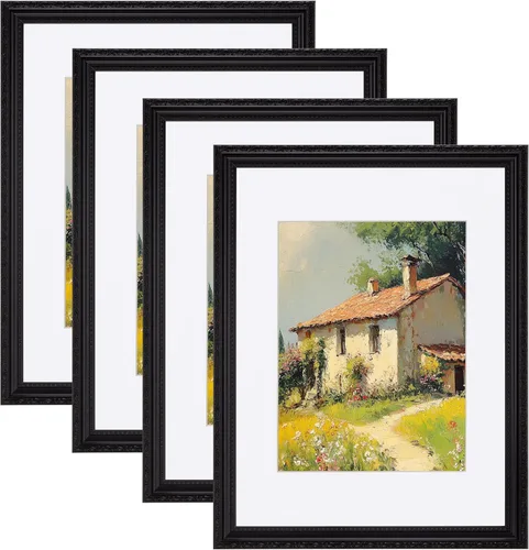 Vista 16 de eletecpro 8x10 Vintage Picture Frame, Glass Cover, Gold, 4-Pack Dorado