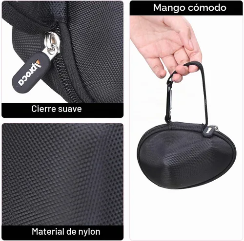Vista 3 de Aproca Funda compatible con Logitech Lift Vertical / MX Vertical Wireless Mouse, bolsa de almacenamiento portátil para accesorios, color negro