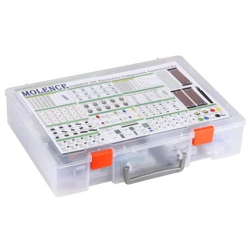 Vista 4 de 5162pcs DIY Electrónica Componentes Kit Surtido, Resistores, Inductores, Condensadores, LED, Triodo, ICS, Diodos, PCB, Potenciómetro, Cabecera