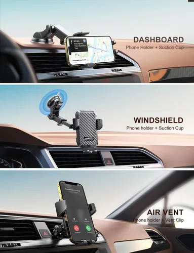 Vista 5 de JOYMASS Cargador inalámbrico de coche, soportes de teléfono para tu automóvil, soporte de teléfono de sujeción automática de 15 W, accesorios
