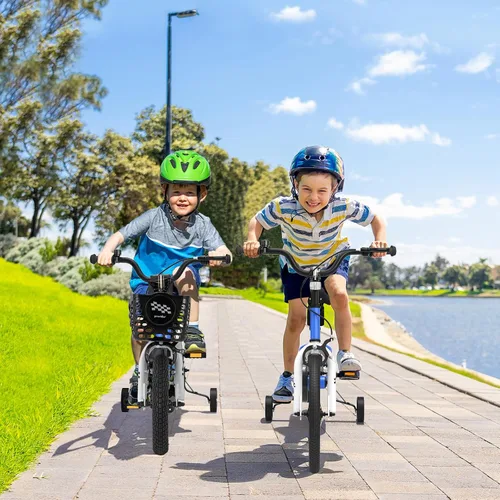 Vista 8 de BABY JOY Bicicleta para niños, 12, 14, 16, 18, 20 pulgadas, bicicletas para niños y niñas, adolescentes de 3 a 8 años o más con ruedas