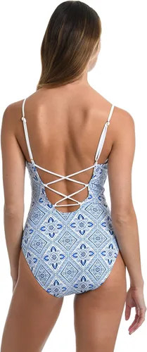 Vista 5 de Strappy Mio Traje de baño de una pieza, Azul