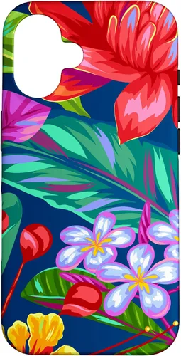 Vista 32 de Hawaiian Tropical Phone Case Yellow Red Hibiscus Plumeria Case for iPhone 17
