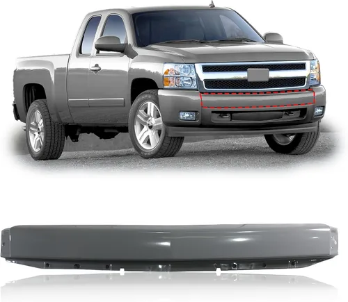 Vista 8 de CarPartsDepot Barra frontal para parachoques delantero para Chevy Silverado Negro