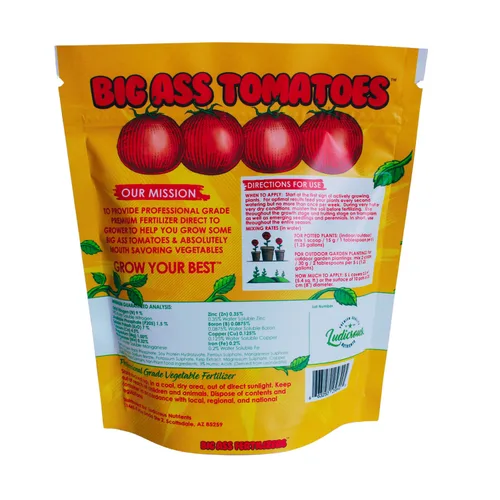 Vista 3 de Big A Tomato Fertilizante orgánico prémium con algas marinas de 13.5 onzas para interiores y exteriores, fertilizante para plantas