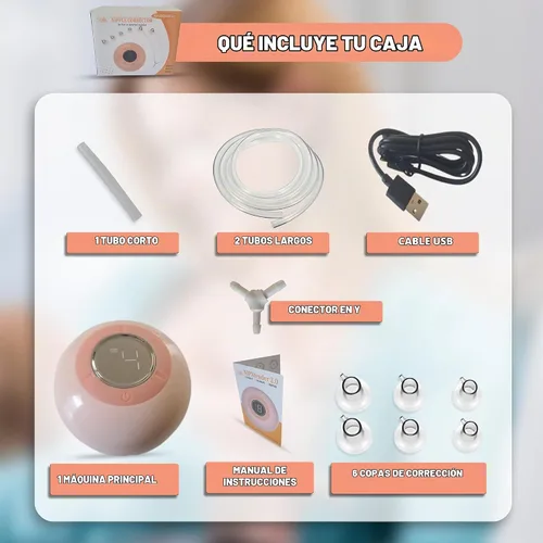 Vista 8 de Cradle Plus - Corrector de pezones invertido, chupones de pezones recargables para mujeres, dispositivo de succión, corrector eléctrico de pezones