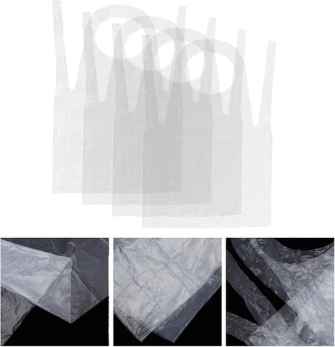 Vista 9 de 25pcs delantales de plástico desechables protección impermeable