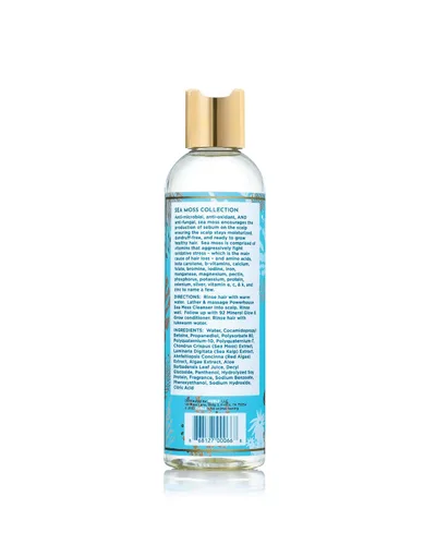 Vista 2 de Curls Sea Moss Powerhouse Limpiador para el cabello, champú desintoxicante natural, promueve la salud del cuero cabelludo, evita daños