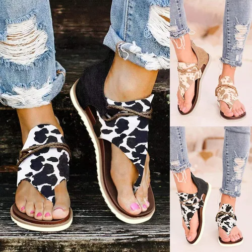 Vista 7 de Verano Zapatos Sandalias, Girasoles Impresión Luz Inferior Camuflaje Antideslizante Punta Abierta Volver Cremallera Flip Flops Zapatos de Mujer, X