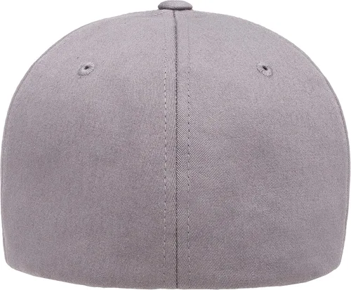 Vista 3 de Flexfit Gorra ajustada de sarga de algodón para hombre, plateado