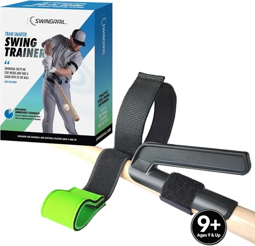 Vista 8 de Swingrail - Ayuda de entrenamiento para bateo de béisbol/sóftbol - Equipo para bateo y golpeo