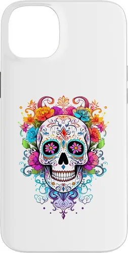 Vista 15 de Halloween Sugar Skull Flower Calavera Dia De Los Muertos Case for iPhone 17