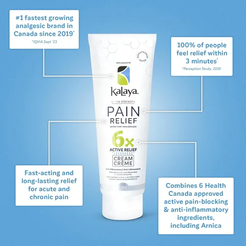 Vista 4 de Crema de Alivio del Dolor Kalaya con Árnica para Músculos y Articulaciones – 6 Ingredientes Activos Naturales con Alivio Duradero y de Acción Rápida