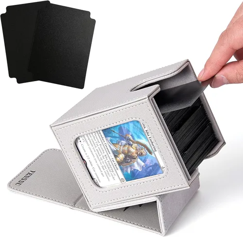 Vista 29 de Venssu Angel Themed MTG Deck Box with Commander Display (White and Grey)
