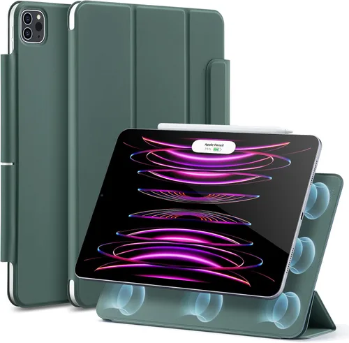 Vista 26 de ESR Funda para iPad Pro de 11 pulgadas, iPad Pro 11 Funda Folio (2022/2021/2020, 4ª/3ª/2ª generación), conexión magnética conveniente, soporte de 2