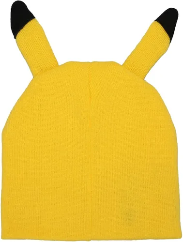 Vista 3 de Bioworld Pokemon Pikachu Big Face LED Light Up Knit Character Beanie