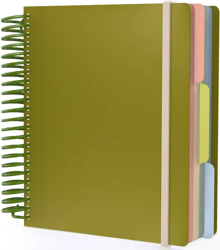 Vista 15 de EUSOAR - Cuaderno en espiral de papel gráfico, tamaño A4 de 9.25" x 11.7", gran cuaderno de 3 asignaturas, cuaderno de diario de tapa dura