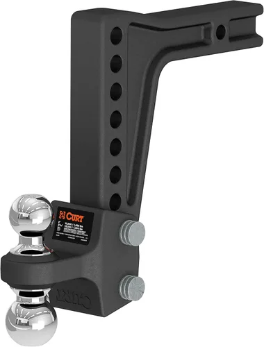 Vista 12 de CURT 45935 Soporte de bola de enganche de remolque ajustable con doble bola, vástago de 2 pulgadas, hasta 15,000 libras 2" and 2-5/16" Balls