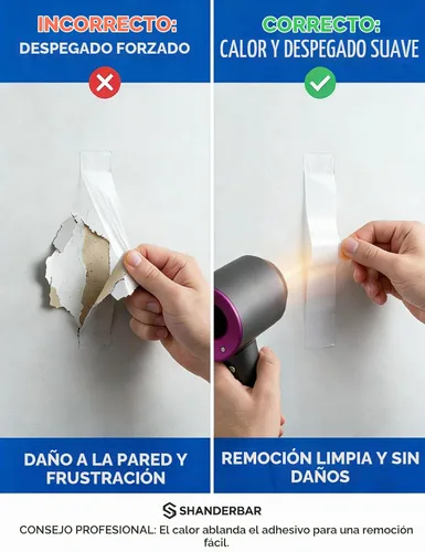 Vista 7 de Cinta nano de doble cara resistente, cinta de montaje transparente extraíble de 9.8 pies para paredes, alfombras, alfombras y bricolaje, cinta