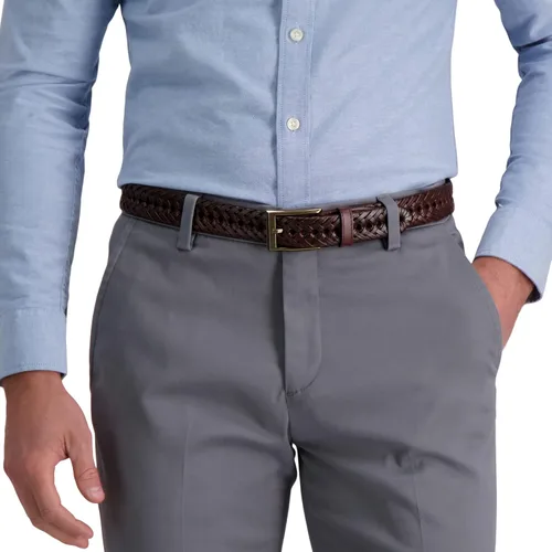 Vista 5 de Dockers - Cinturón de vestir y casual de cuero trenzado para hombre