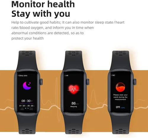 Vista 3 de Reloj de contador de pasos para hombres y mujeres, relojes inteligentes Laides, notificación de mensajes, IP68, impermeable, rastreador