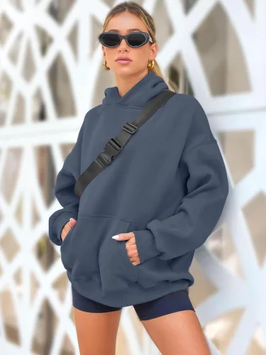 Vista 68 de AUTOMET Sudaderas de gran tamaño con capucha de forro polar para mujer, camisas de manga larga, sudaderas con bolsillo para otoño 2025