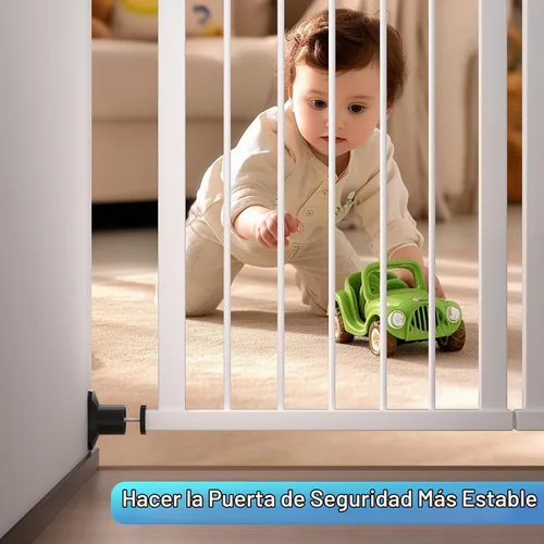 Vista 6 de ICERO Protector de pared extensor para puerta de bebé (paquete de 4) Kit de extensión de puertas montadas a presión que extiende puertas