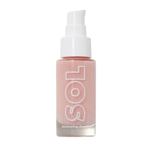 Vista 2 de ColourPop SOL Mini Aceite seco brillante – Aceite corporal brillante infundido con aceites de coco, argán y marula – Cuidado corporal que aumenta