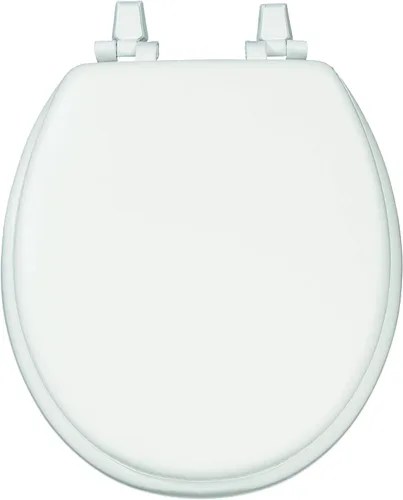 Vista 4 de Centoco Asiento de inodoro redondo suave acolchado vinilo HPS20-001 blanco