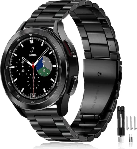Vista 15 de Olytop para Galaxy Watch Ultra Correas 47mm (2024/2025), Correa de Reemplazo de Pulsera de Acero Inoxidable Metálica para Negocios, Hombres y Negro