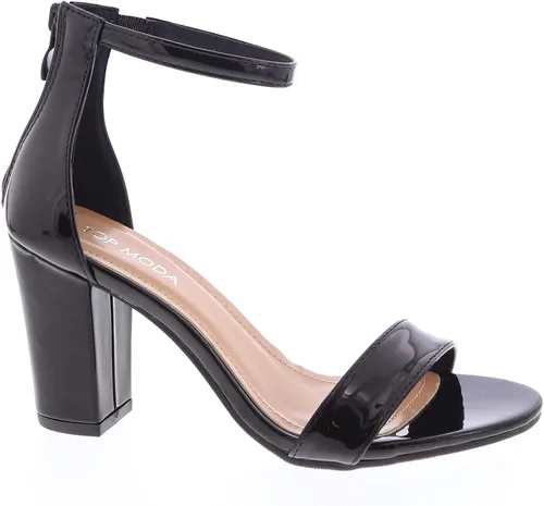 Vista 22 de TOP MODA Hannah-1 - Sandalias de tacón alto con tira en el tobillo elegantes, suela antideslizante, para boda, fiesta, baile de graduación Beige