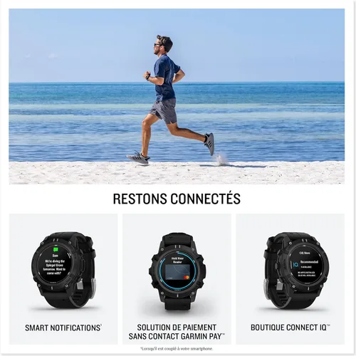 Vista 4 de Garmin® Descent™ G2, Watch-Style Dive Computer, Bright AMOLED Display, Multiple Dive Modes, Health and Wellness Features, Black with Black Band